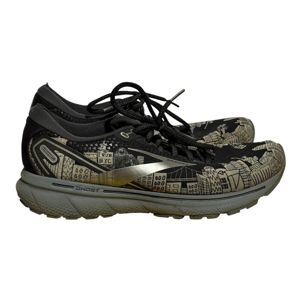 Brooks Ghost 14 Run Nyc Edition Black City Print Men's Size 9 Running Shoes